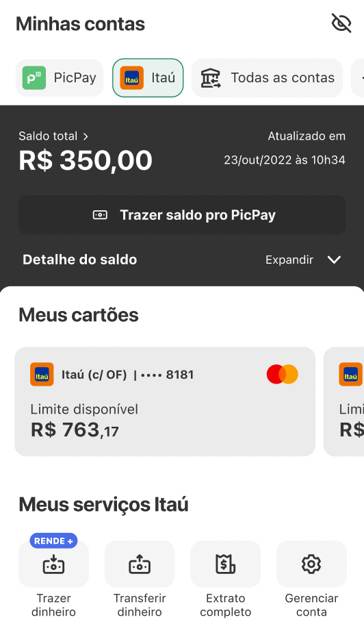 O Que Posso Fazer Minhas Contas Conectadas De Outras Institui Es