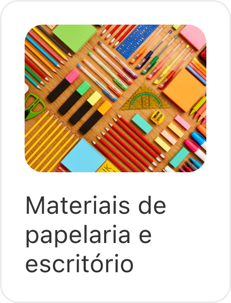 Materiais de papelaria e escritório