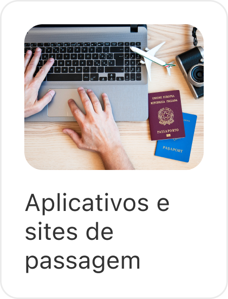 Aplicativos e sites de passagem