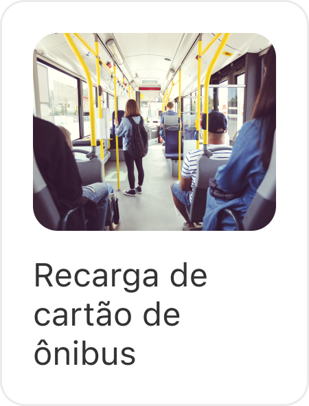 Recarga de cartão de ônibus